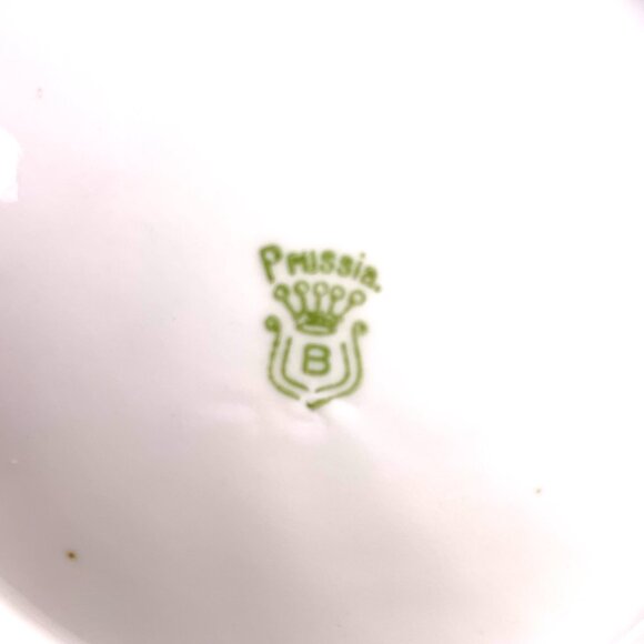 Set of 5 Vintage RS Prussia Dessert Saucers Cherry Design (4 Good + 1 Damaged) - Picture 8 of 10